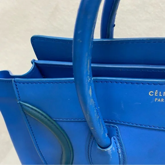Celine Blue Luggage Tote - Picture 3 of 12